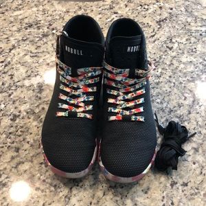 Black Floral Hightops